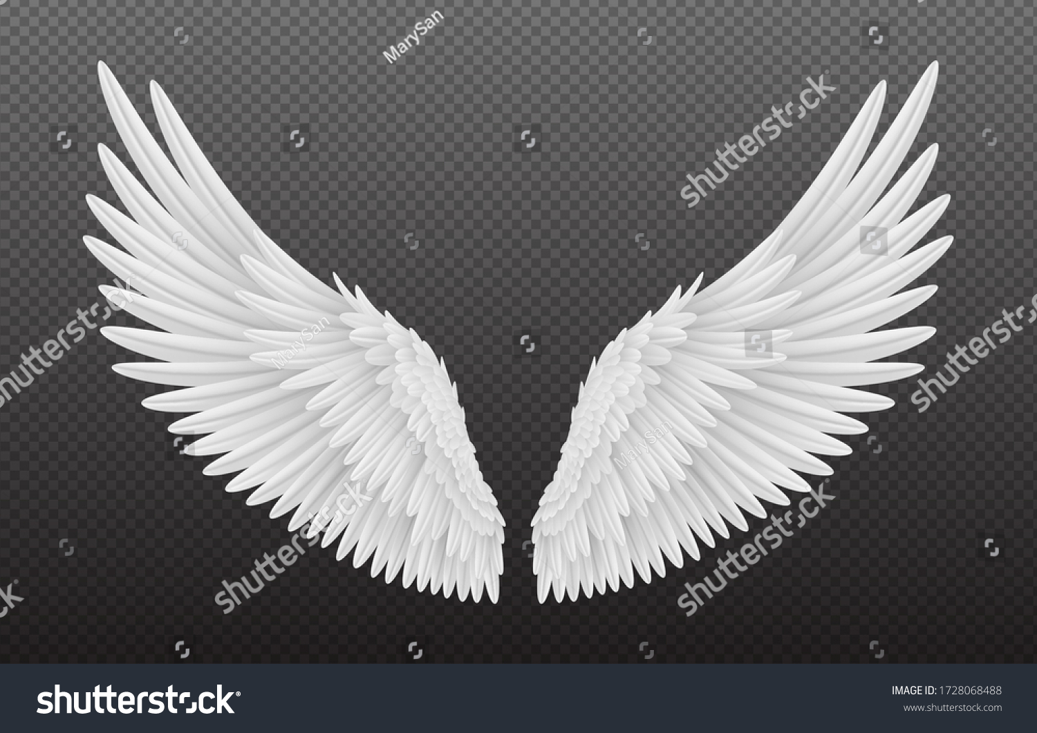 Detail White Angel Wings Transparent Nomer 35
