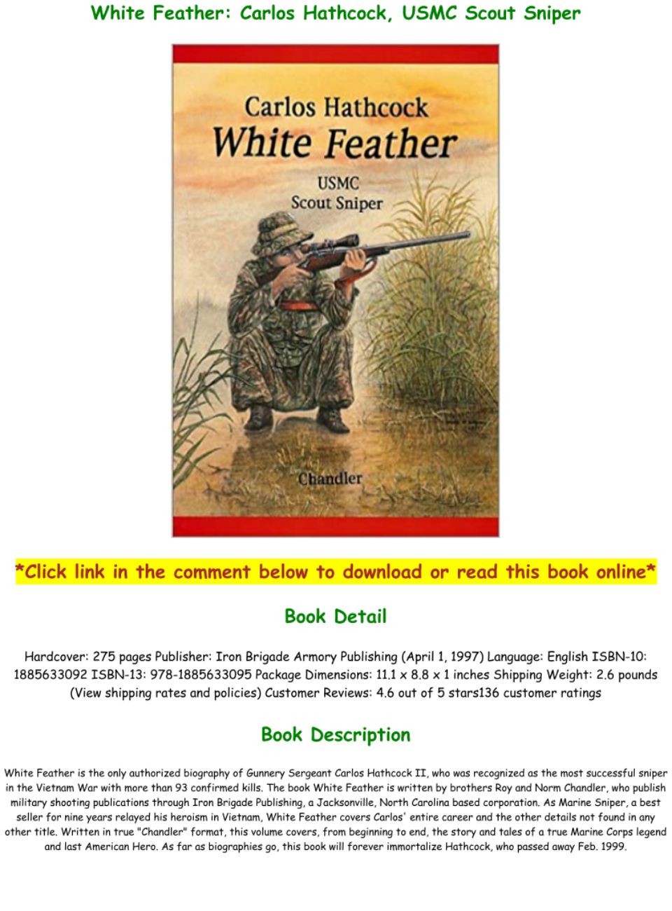 Detail White Feather Sniper Book Nomer 27