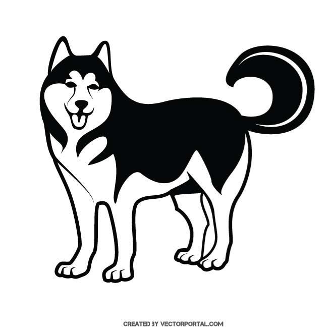 Detail White Husky Clipart Nomer 26