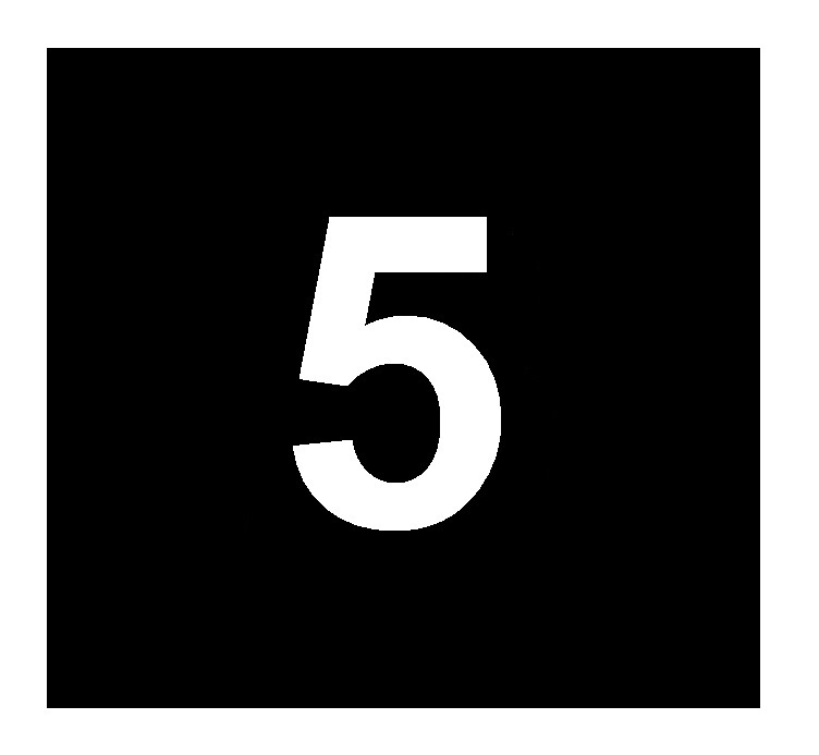 White Number 5 - KibrisPDR