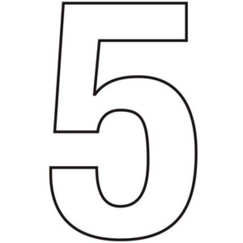 Detail White Number 5 Nomer 2