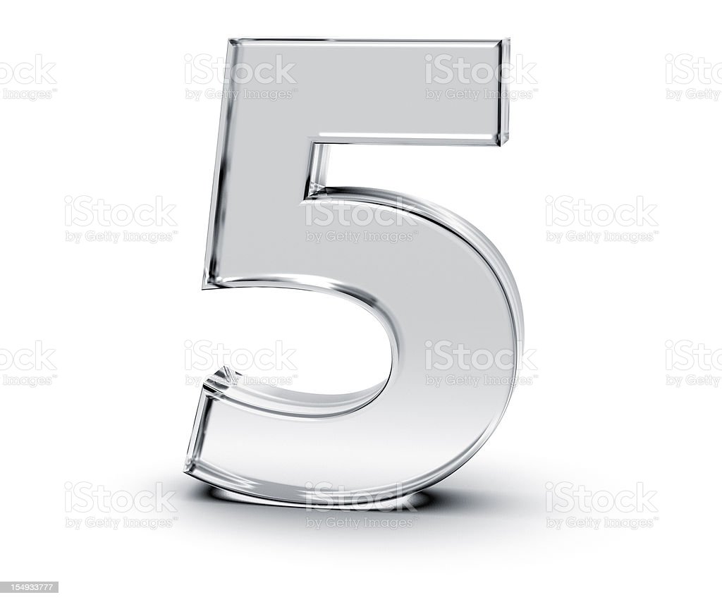 Detail White Number 5 Nomer 14