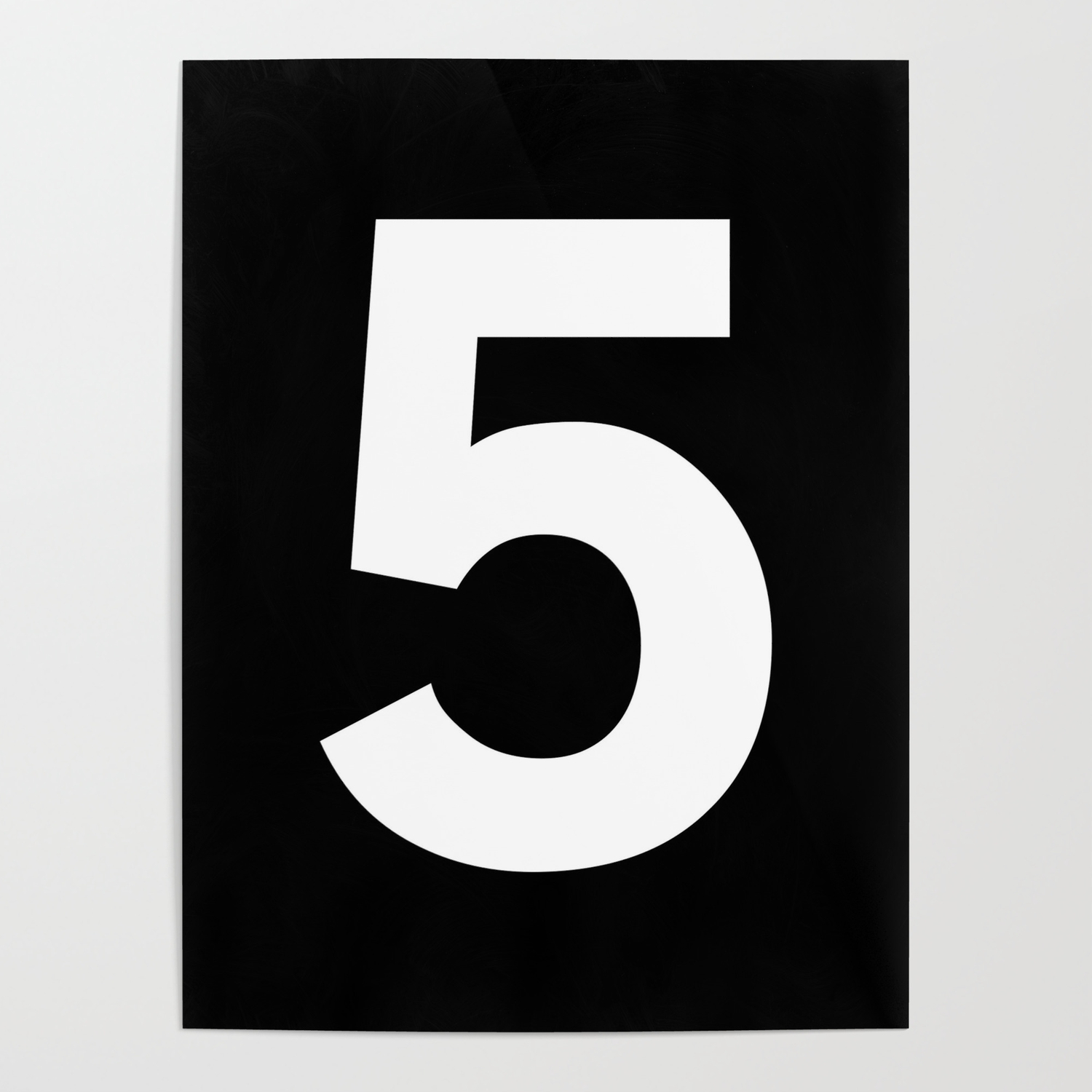 Detail White Number 5 Nomer 3