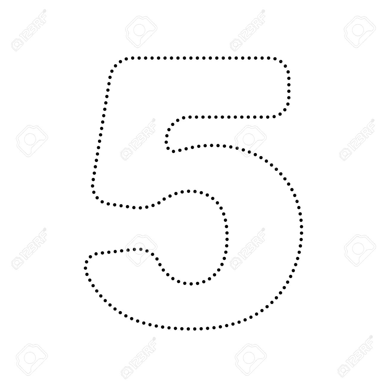Detail White Number 5 Nomer 23
