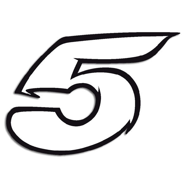 Detail White Number 5 Nomer 27