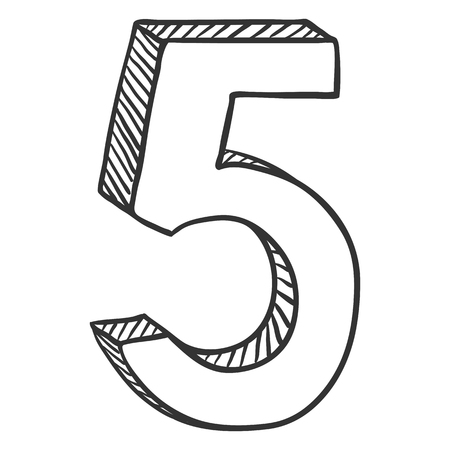 Detail White Number 5 Nomer 33