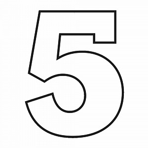 Detail White Number 5 Nomer 34