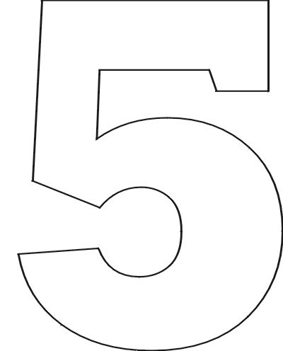 Detail White Number 5 Nomer 47