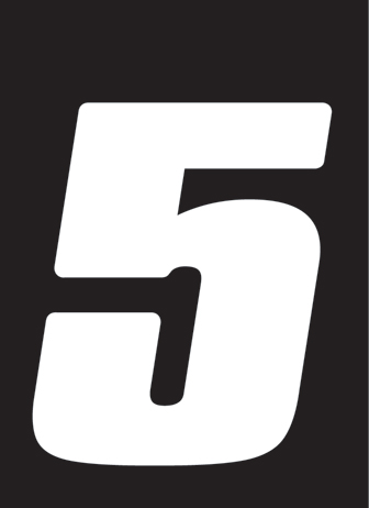 Detail White Number 5 Nomer 10
