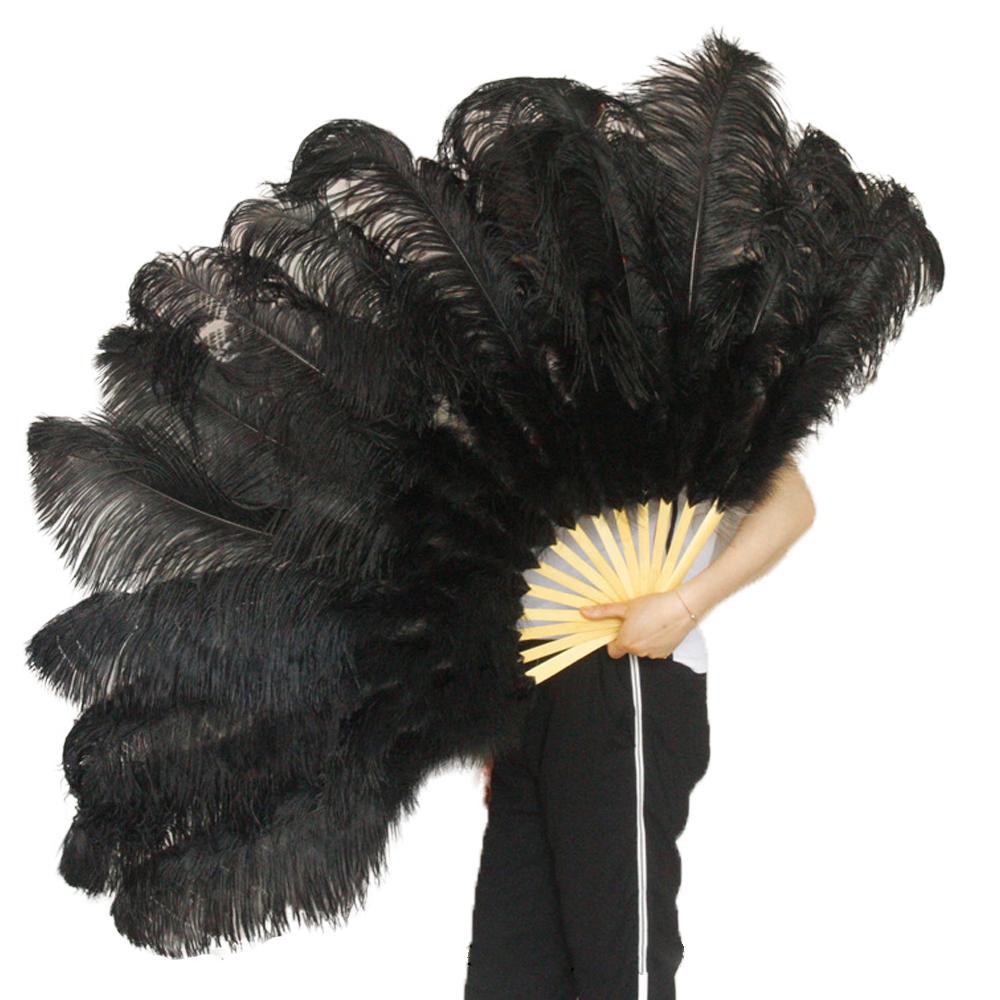 Detail White Ostrich Feather Fan Nomer 48