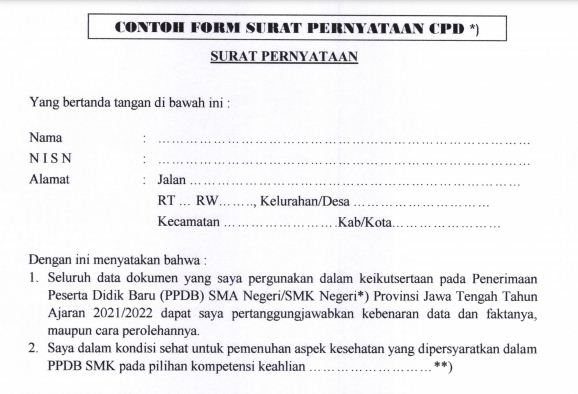 Detail Download Contoh Surat Pernyataan Nomer 4