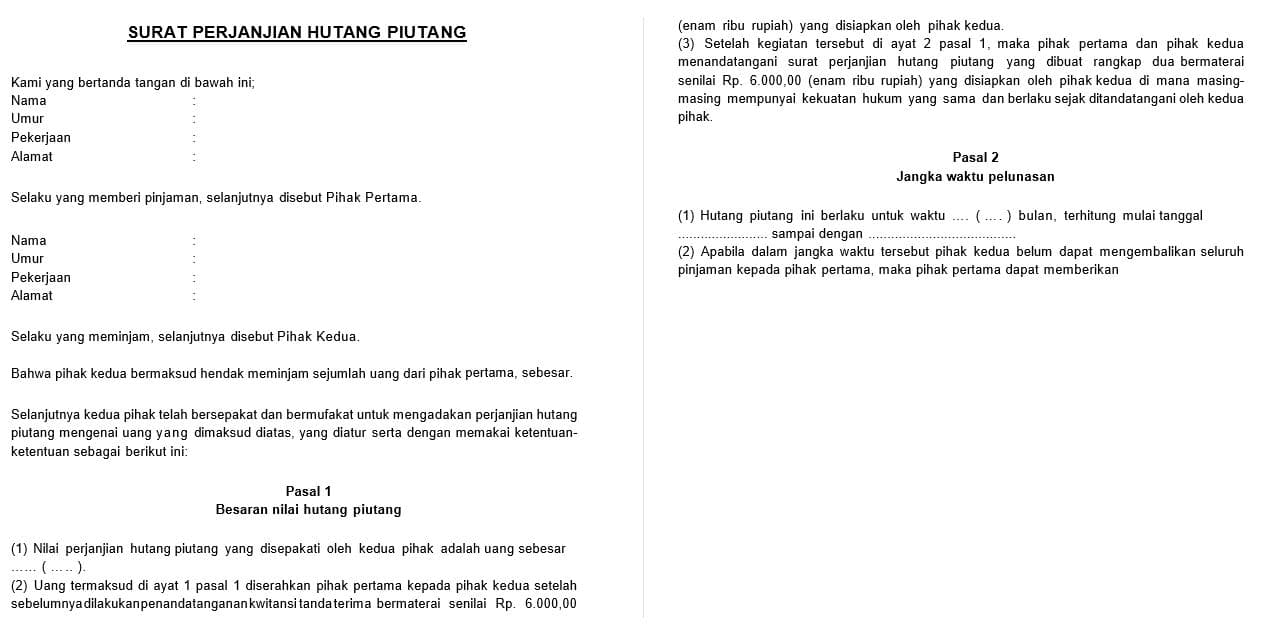 Detail Download Contoh Surat Pernyataan Hutang Nomer 45