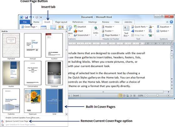 Detail Download Cover Page Microsoft Word 2010 Free Nomer 16