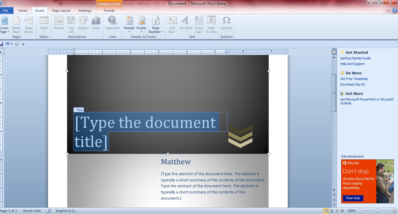 Detail Download Cover Page Microsoft Word 2010 Free Nomer 19