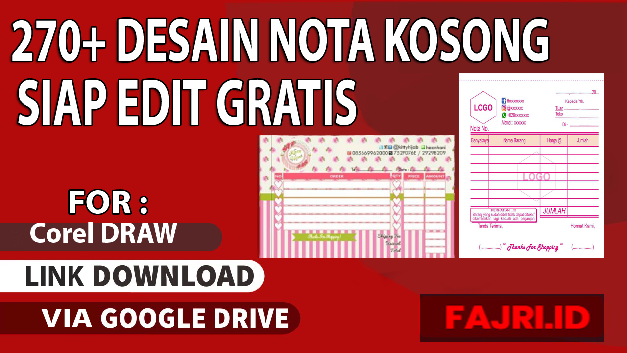 Detail Download Desain Nota Online Shop Nomer 36