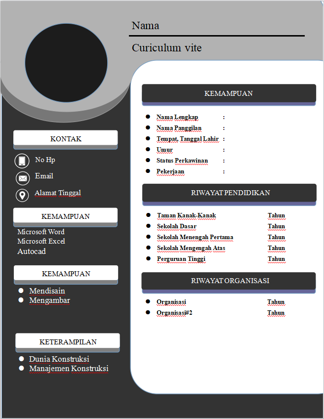 Detail Download File Cv Kosong Pdf Nomer 16