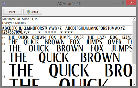 Detail Download Font Ac Milan Nomer 24