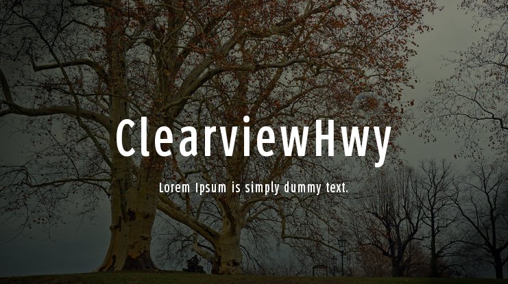 Detail Download Font Clearview Highway Nomer 6