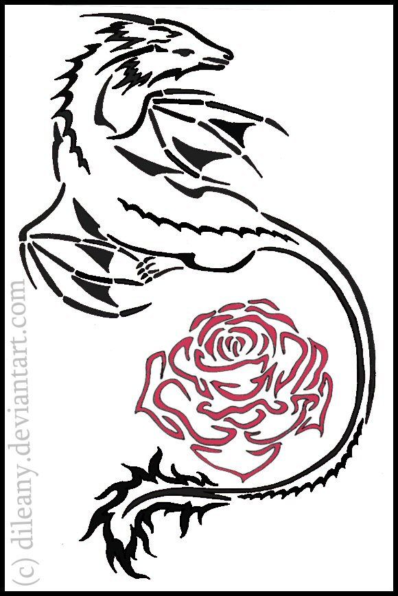 Drache Mit Rose - KibrisPDR