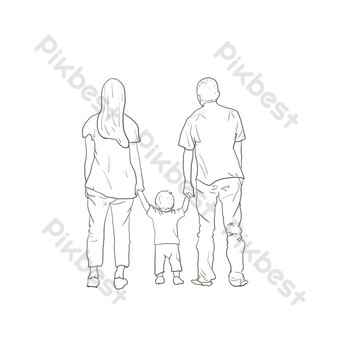 Detail Sketsa Gambar Keluarga Nomer 16