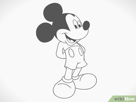 Detail Sketsa Gambar Kepala Kartun Mickey Mouse Nomer 9