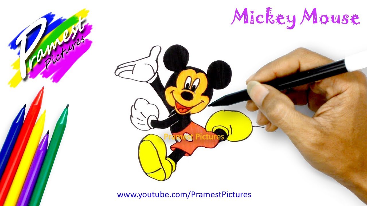 Detail Sketsa Gambar Kepala Kartun Mickey Mouse Nomer 20