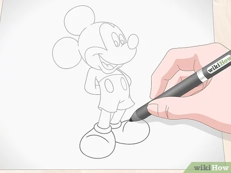 Detail Sketsa Gambar Kepala Kartun Mickey Mouse Nomer 39