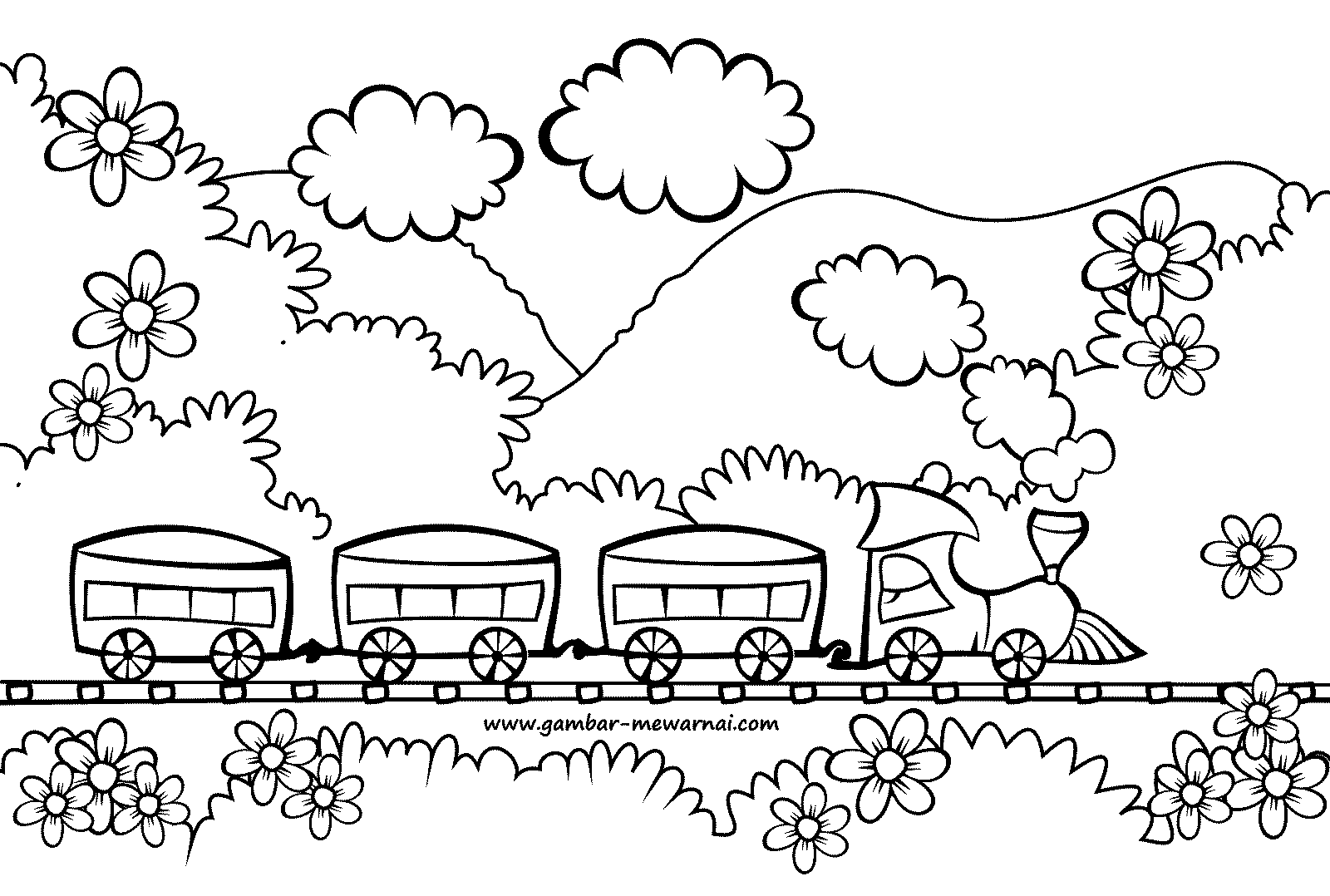 Detail Sketsa Gambar Kereta Api Nomer 27