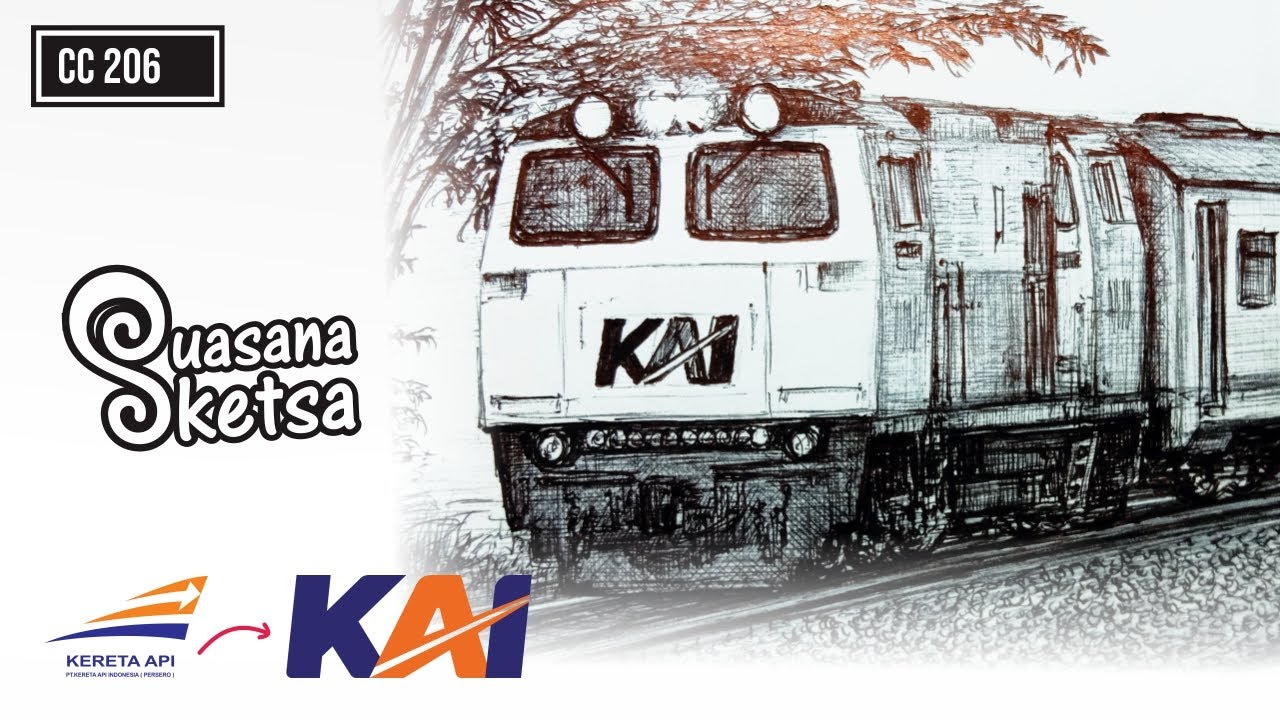 Detail Sketsa Gambar Kereta Api Nomer 37