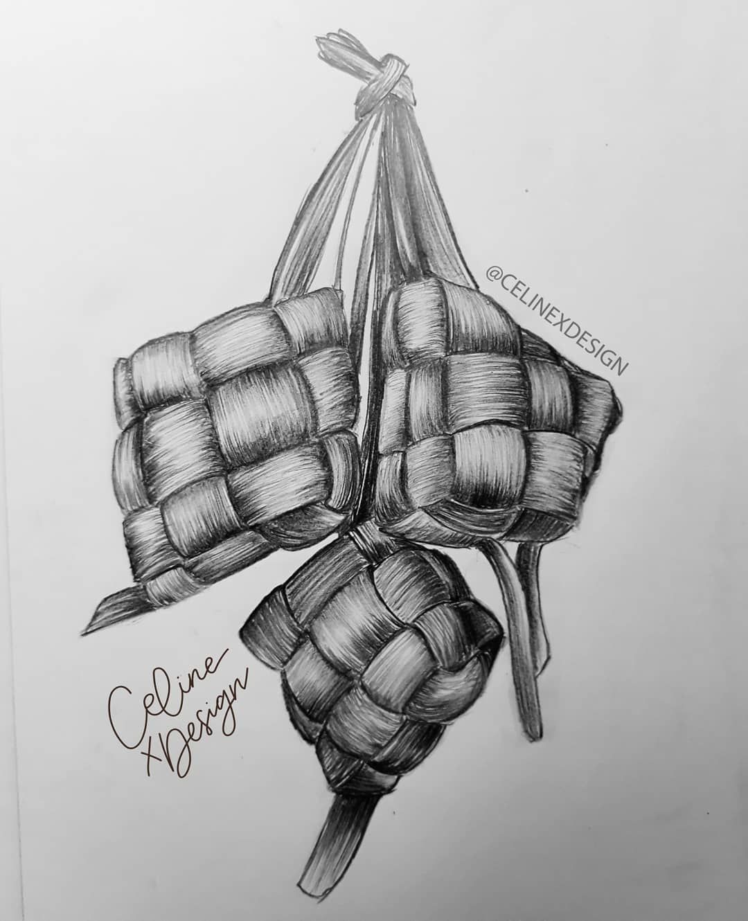 Detail Sketsa Gambar Ketupat Nomer 8