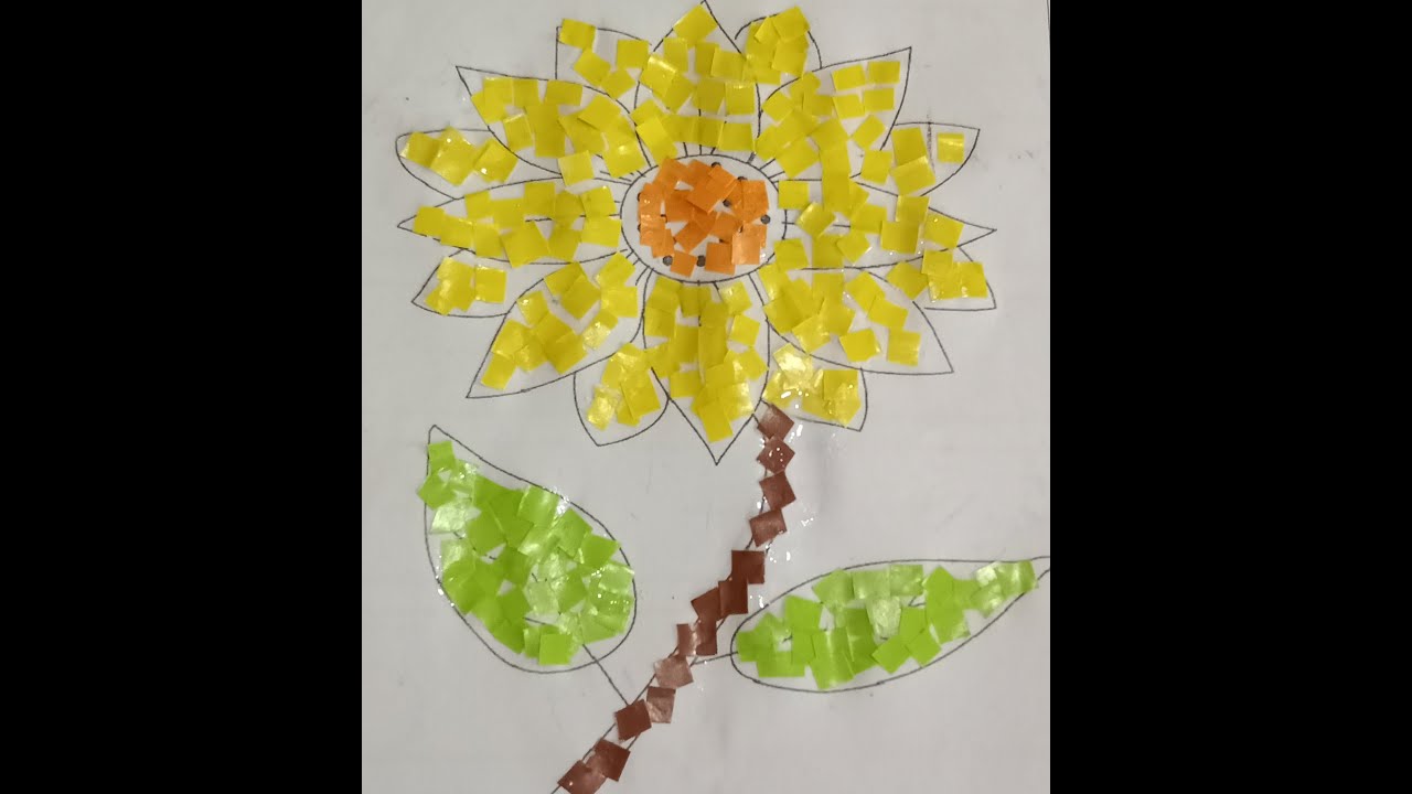 Detail Sketsa Gambar Kolase Bunga Matahari Nomer 54