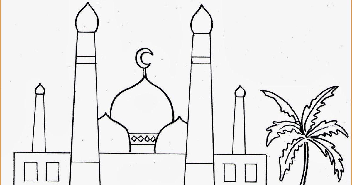 Detail Sketsa Gambar Kolase Masjid Nomer 9
