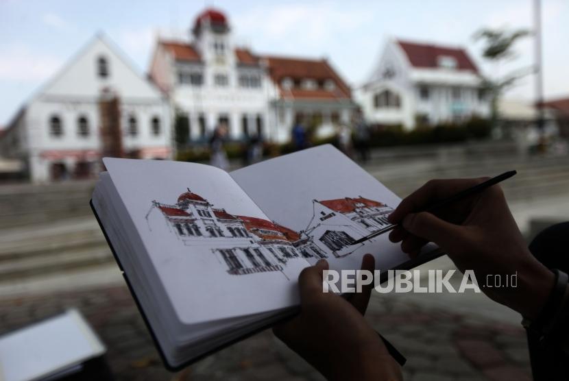 Detail Sketsa Gambar Kota Jakarta Nomer 35