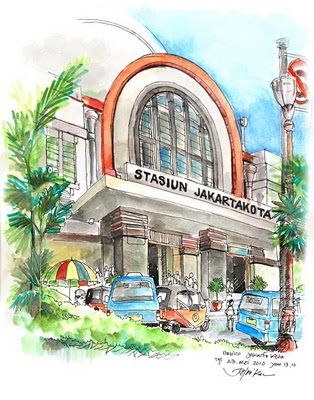 Detail Sketsa Gambar Kota Jakarta Nomer 8