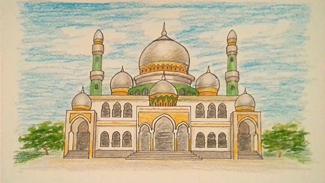 Detail Sketsa Gambar Kubah Masjid Nomer 23