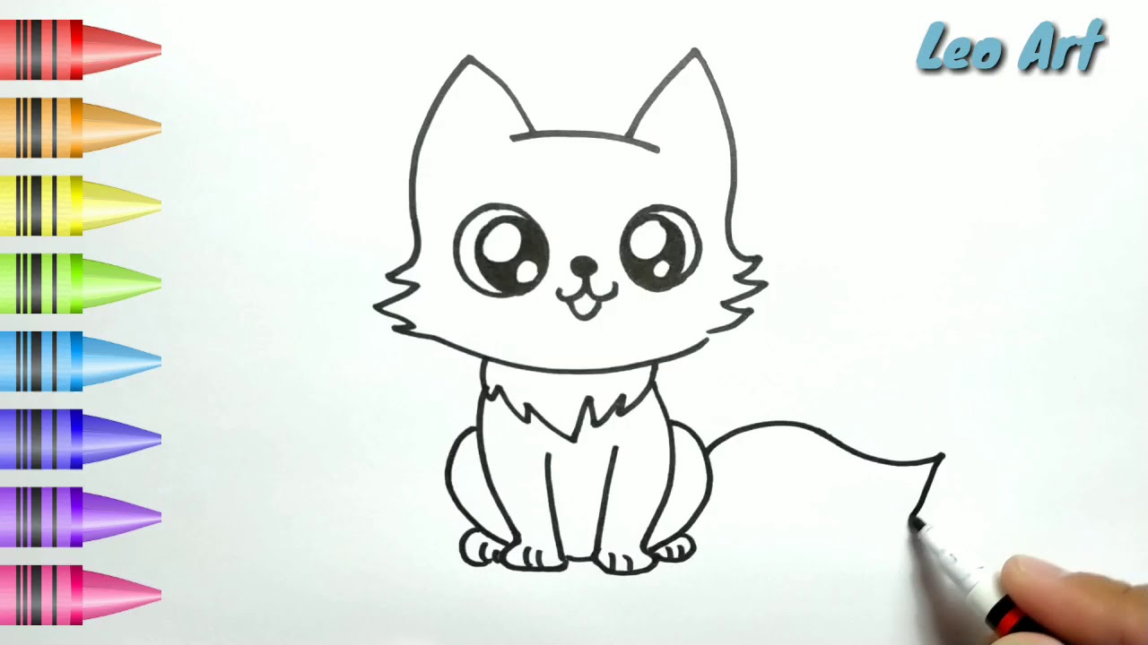 Detail Sketsa Gambar Kucing Lucu Nomer 23
