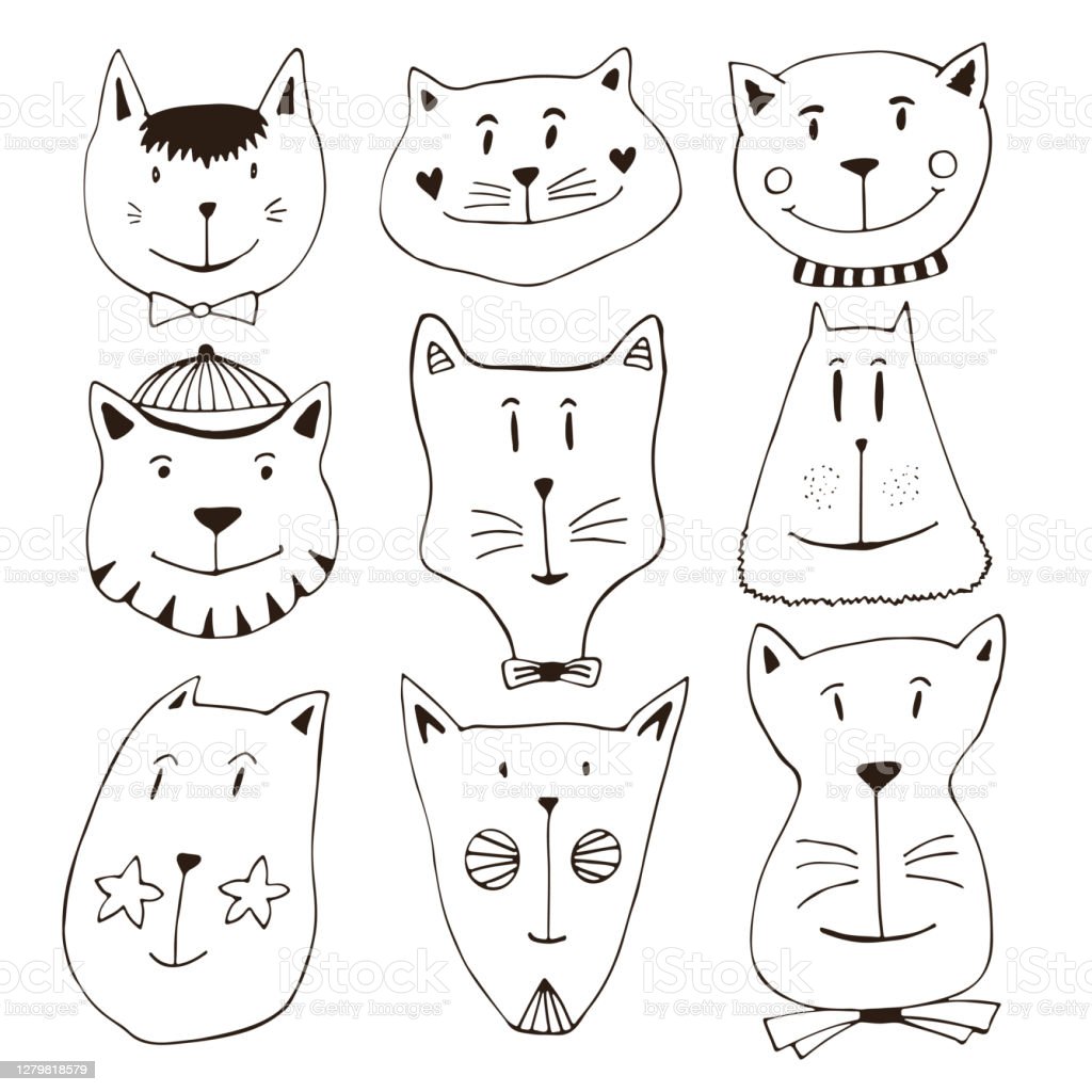 Detail Sketsa Gambar Kucing Lucu Nomer 40