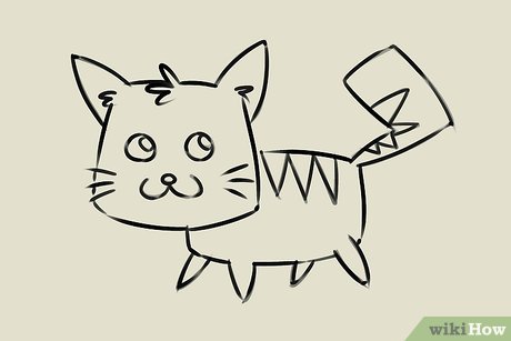 Detail Sketsa Gambar Kucing Sederhana Nomer 5