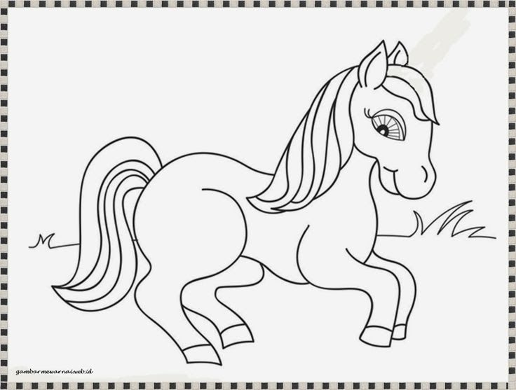Detail Sketsa Gambar Kuda Poni Nomer 35
