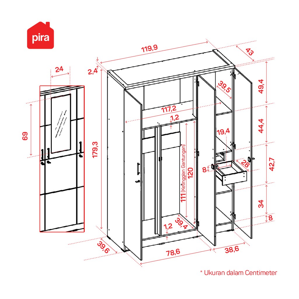 Detail Sketsa Gambar Lemari Nomer 29