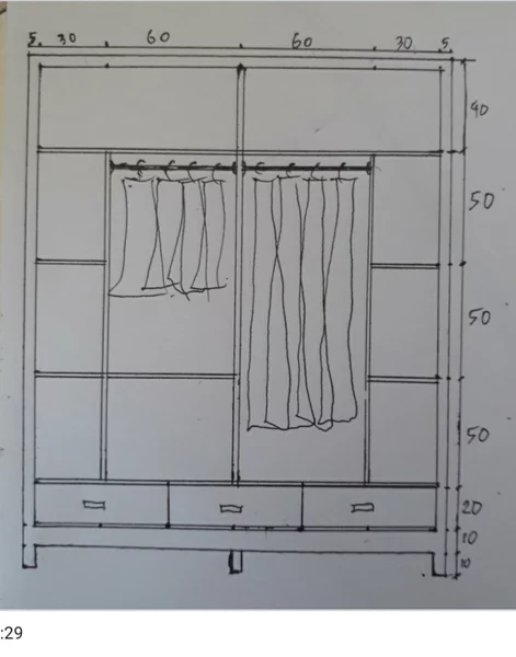 Detail Sketsa Gambar Lemari Nomer 55