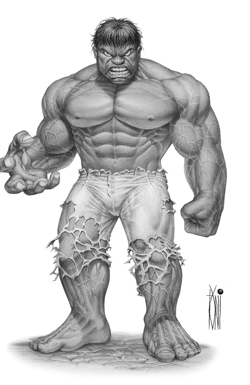 Detail Sketsa Gambar Marvel Hulk Body Nomer 2