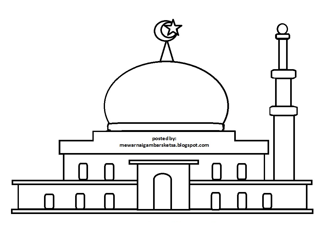 Detail Sketsa Gambar Masjid Istiqlal Nomer 14