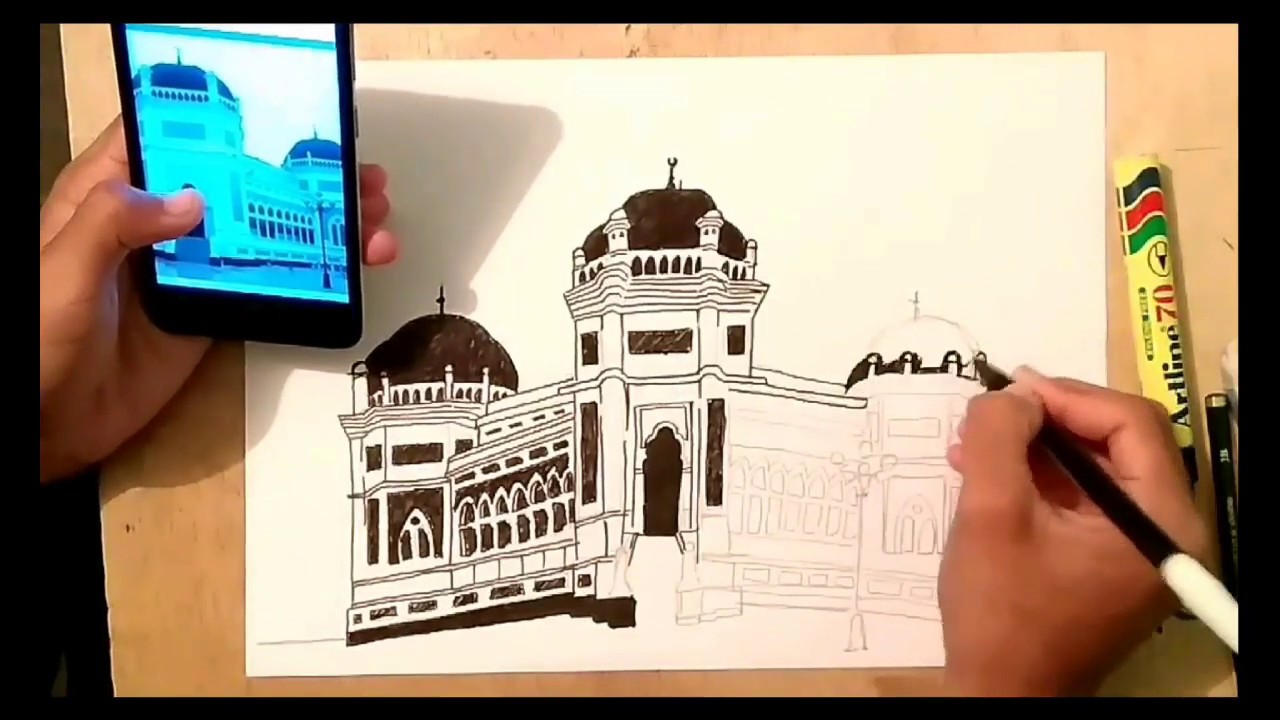Detail Sketsa Gambar Masjid Sederhana Nomer 49