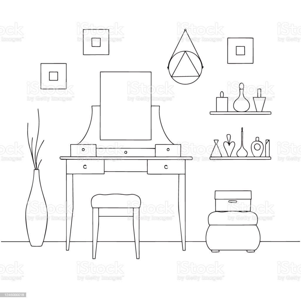 Detail Sketsa Gambar Meja Nomer 42