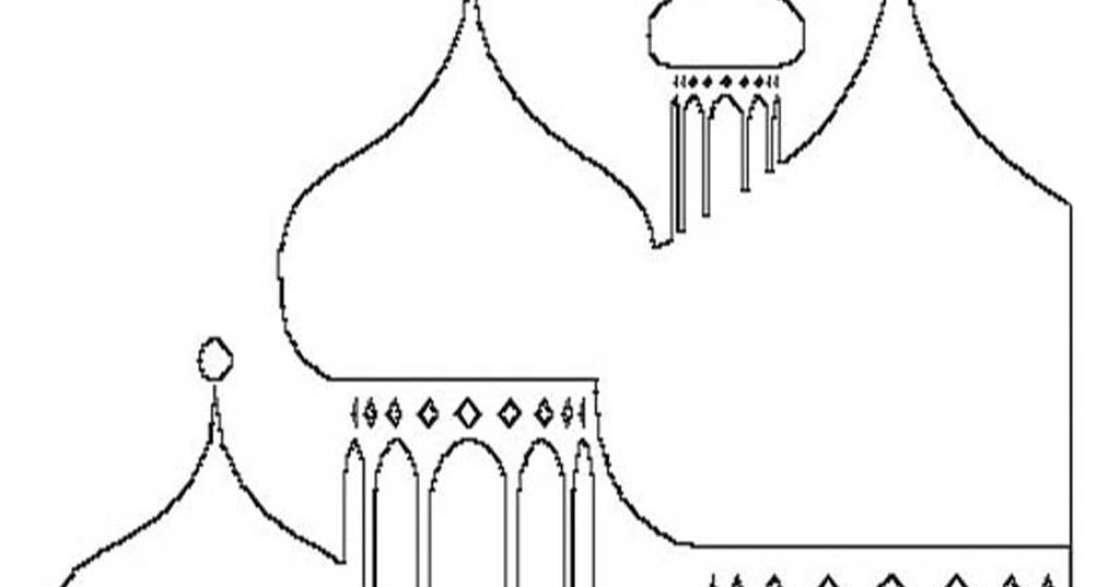 Detail Sketsa Gambar Mesjid Nomer 54