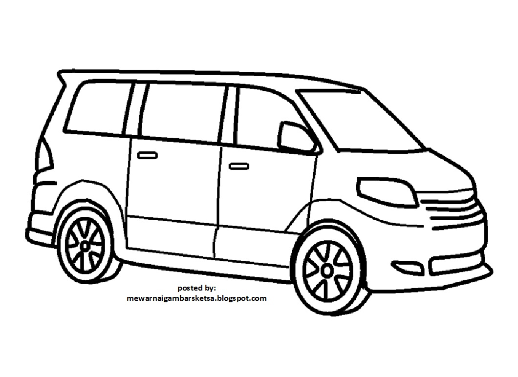 Detail Sketsa Gambar Mewarnai Mobil Nomer 14