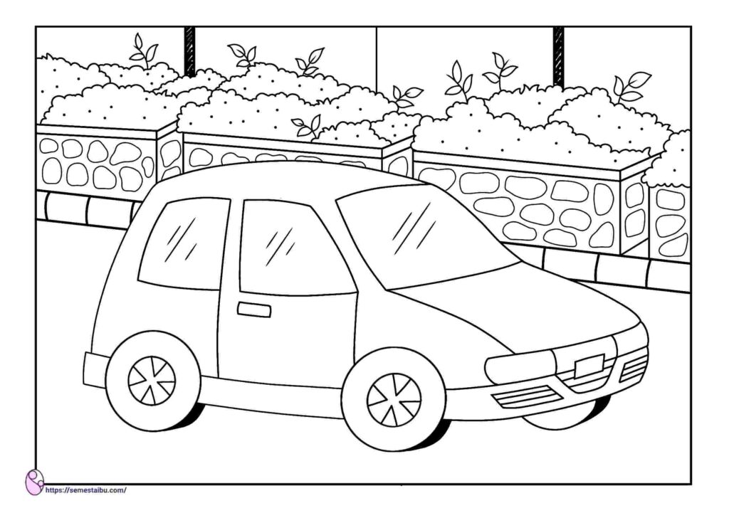 Detail Sketsa Gambar Mewarnai Mobil Nomer 33