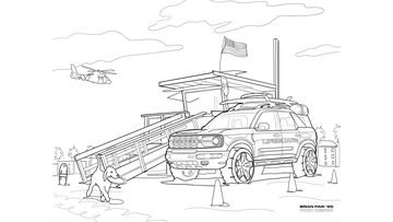 Detail Sketsa Gambar Mewarnai Mobil Nomer 44