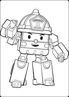 Detail Sketsa Gambar Mewarnai Robocar Poli Nomer 18